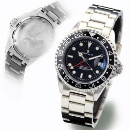 Ocean One GMT BLACK Diver´s watch with adjustable bezel | by