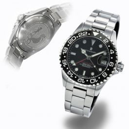 Ocean 39 GMT BLACK Ceramic Diver Watch