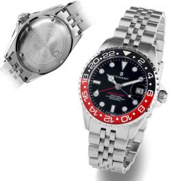 Ocean 39 GMT.2 BLACK-RED Ceramic Diver Watch