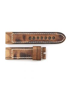Leather strap vintage brown for Military 47 size M