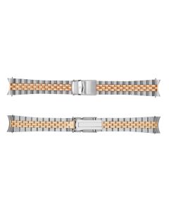 Stainless Steel Bracelet Two Tone satined 22/18 5 lines incl. endlinks
