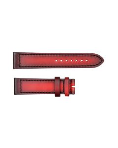Leather strap for Ocean Two Carbon Red size L