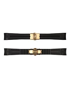 Rubber strap new 22x18 mm for Ocean 42 with clasp gold