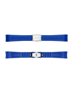 Rubber strap blue new 20x16 mm for Ocean 39 with clasp steel
