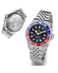 Ocean One GMT BLUE-RED. 2 Ceramic Diver Watch