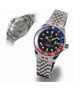 Ocean 39 GMT.2 BLUE-RED Ceramic  Taucheruhr mit klarem Zifferblatt | Steinhart Watches 