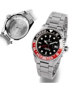 Ocean One GMT BLACK-RED Ceramic Diver Watch