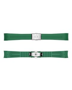 Rubber strap green new 20x18 mm for Ocean 39 with clasp steel