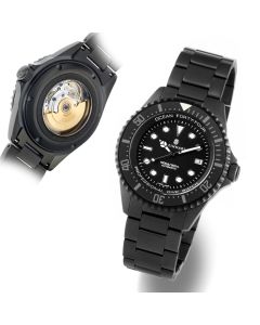 OCEAN 44 premium black DLC  Taucheruhr mit wasserdichtem Gehäuse | Steinhart Watches 