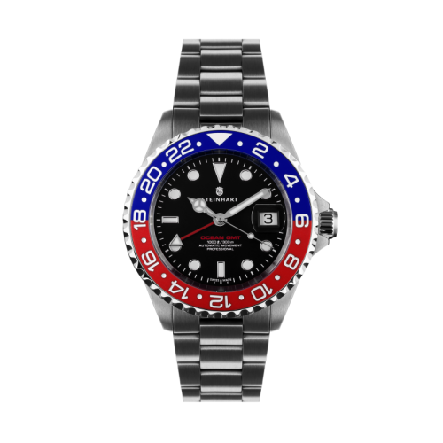 Ocean 39 GMT BLUE-RED Ceramic Taucheruhr mit massivem Design | Steinhart Watches 