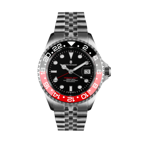 Ocean One GMT BLACK-RED. 2 Ceramic Taucheruhr in modernem Design und mit Keramik-Inlay | Steinhart Watches
