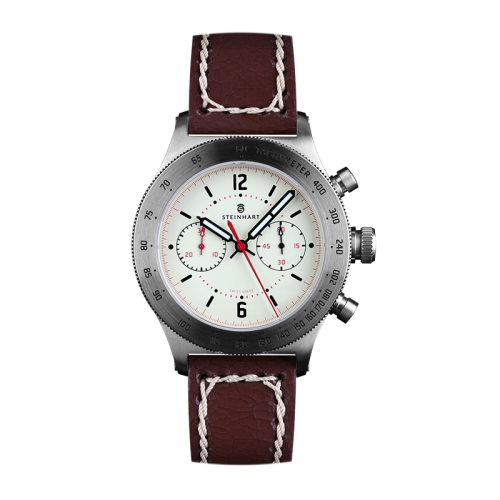 Marine Officer Beige Marineuhr mit beigem Ziffernblatt und vintage Armband | Steinhart Watches 