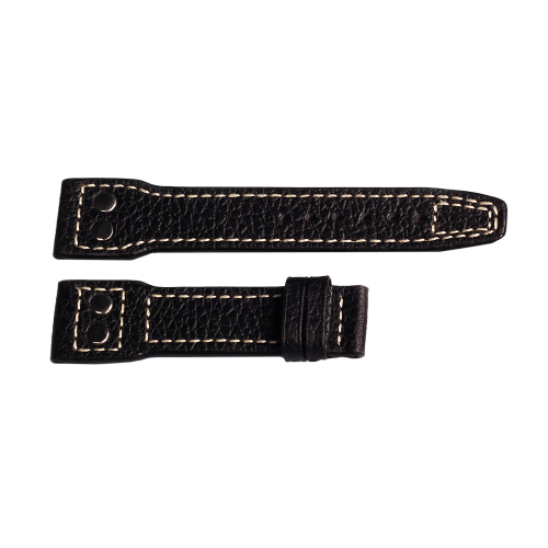 Leather Strap Nav B Chrono 47 Black, Size M