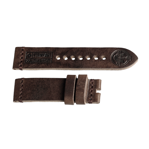 Leather strap Military vintage brown size L