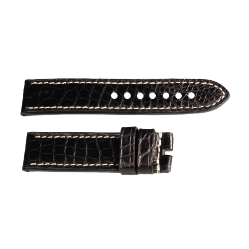 Band Handmade Lousiana Alligator Größe S mit weißer Naht 