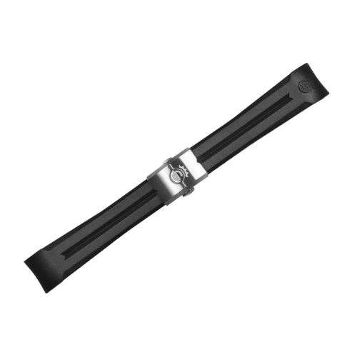 Rubber strap new 20x16 mm for Ocean 39 with clasp steel