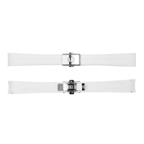 Kautschukband weiß 20 mm für Ocean 39 Schließe Stahl 