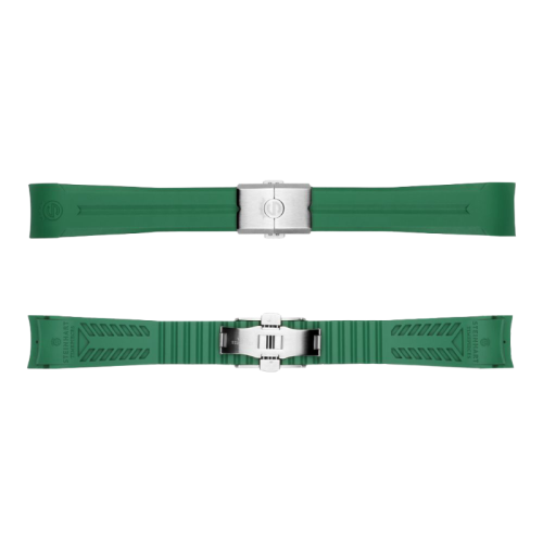 Rubber strap green new 22x18 mm for Ocean 42 and Ocean 44 with clasp steel