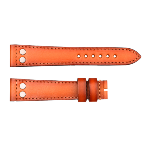 Pilot strap cognac with rivets size S