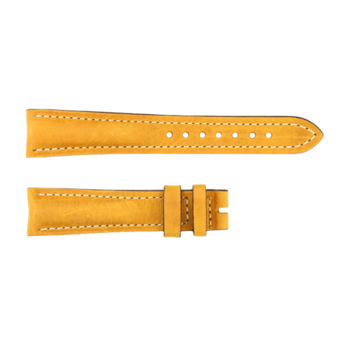 Leather strap ocher moon phase 20x16  size L