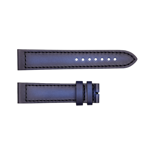Leather strap for Ocean Two Carbon Blue size M