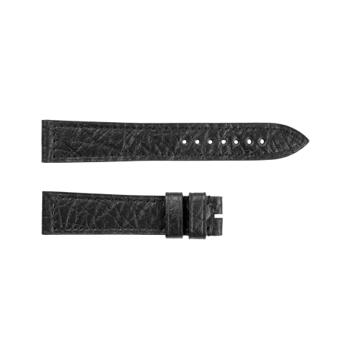 Leather strap black for LE Chrono green size M