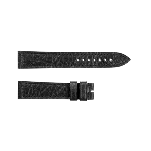 Leather strap black for LE Chrono green size S