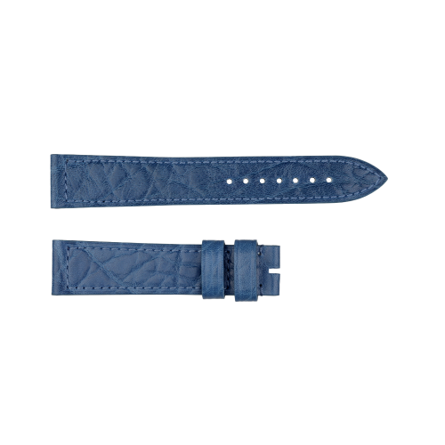 Leather strap blue 20 mm size M