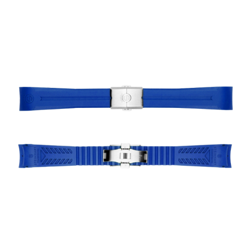 Rubber strap blue new 22x18 mm for Ocean 42 and Ocean 44 with clasp steel