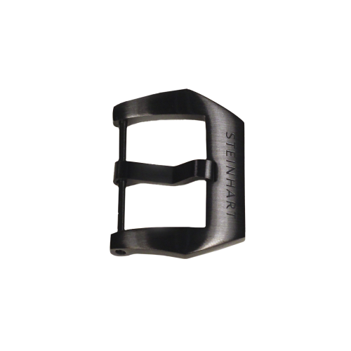 Pre V buckle 24 mm Black PVD with logo