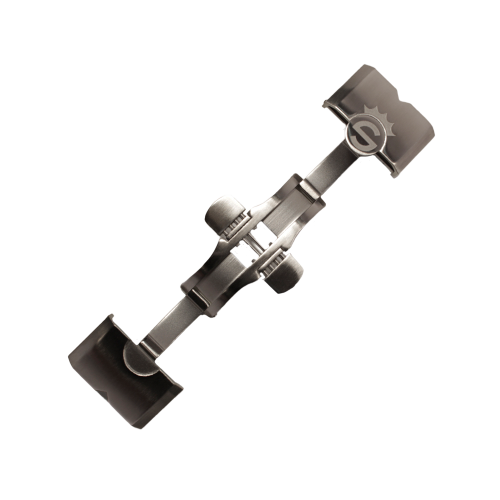 Deployment clasp stainless steel 22 mm for rubberstrap 24 mm
