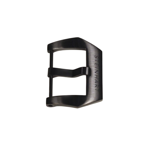 PRE-V buckle 22 mm black pvd with logo