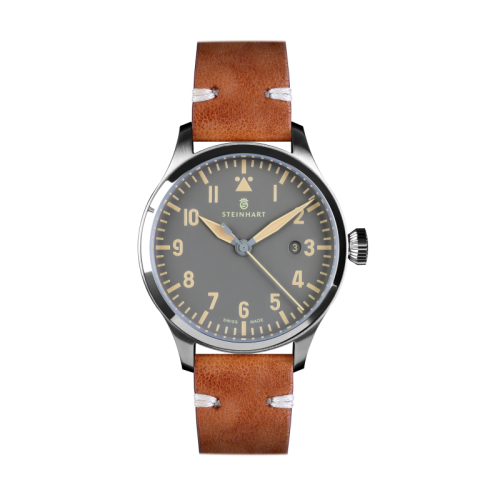 Nav B-Uhr 42 vintage beige A-Muster