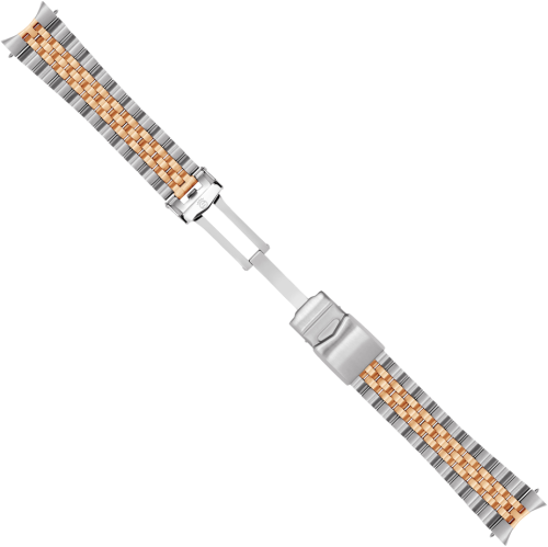 Stainless Steel Bracelet 20x16 mm two-tone satined 5 links for Ocean 39 incl. end links
